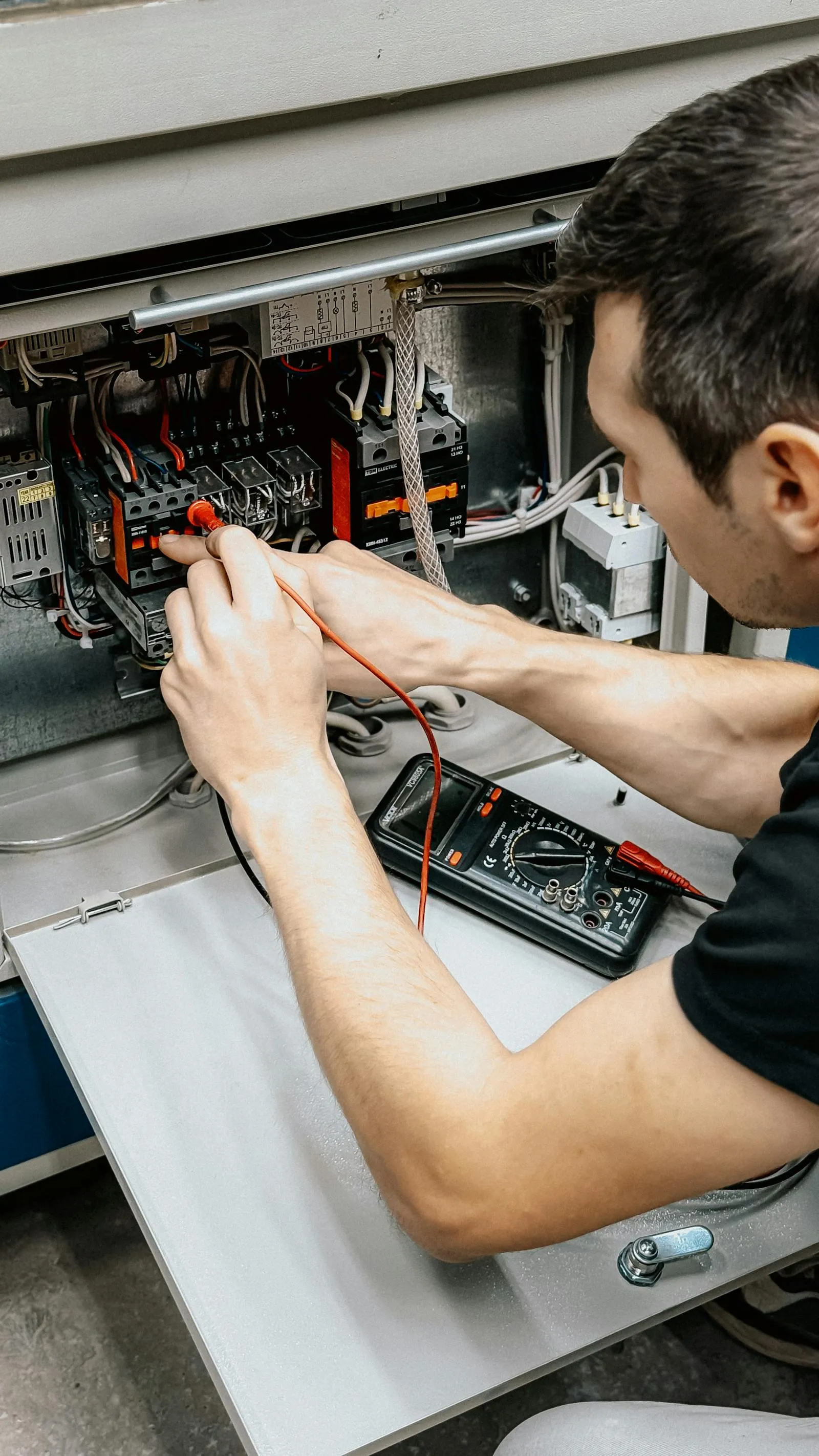 Upgraded breaker panel with neatly run circuits
